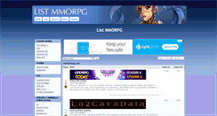 Desktop Screenshot of listmmorpg.com